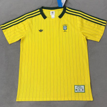 2026/27 Brazil Yellow Retro Style Fans Soccer Jersey