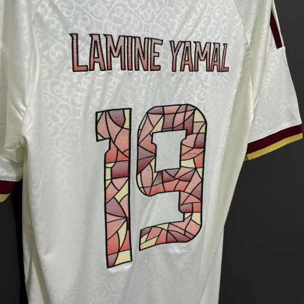 LAMINE YAMAL #19 Spain 1:1 Away Fans Soccer Jersey 2026/27（Embroidery Font  刺绣字体 ）