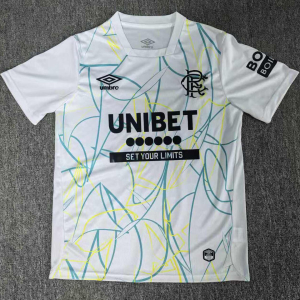 2026/27 Glasgow Rangers White Goalkeeper Fans Soccer Jersey