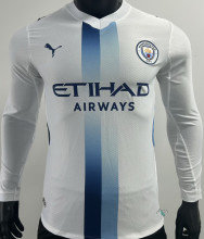 2026/27 Man City Away White Player Version Long Sleeve Soccer