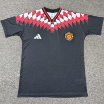 2026/27 M Utd Black Retro Style Fans Soccer Jersey