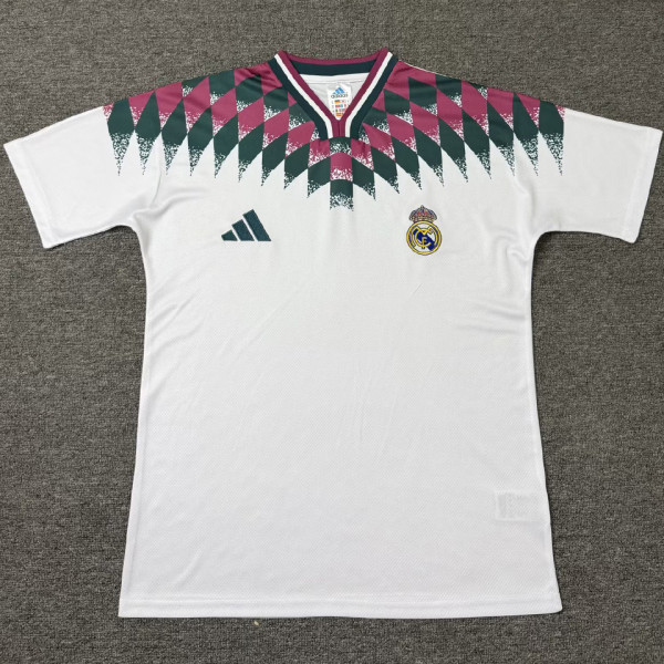 2026/27 RM White Retro Style Fans Soccer Jersey