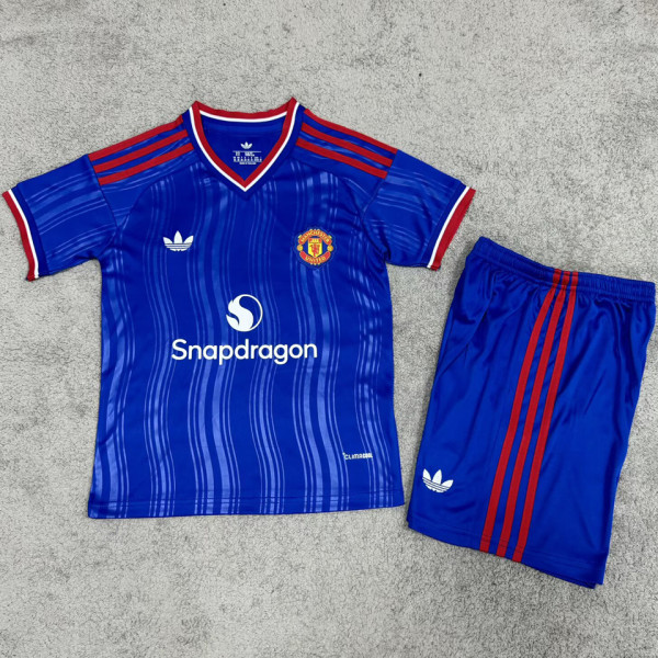 2026/27 M Utd Away Blue Kids Soccer Jersey