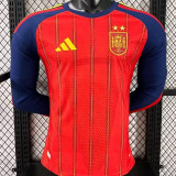 2026/27 Spain Home Red Player Version Long Sleeve Soccer Jersey （2 Stars 2星）