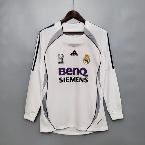 Real Madrid 2006/2007 Home Retro L/S Jersey