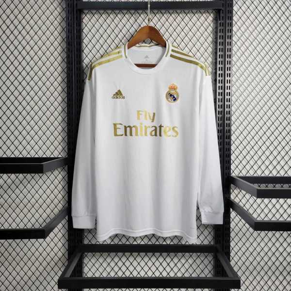 Real Madrid 2019/2020 Home Retro Long Sleeve Jersey