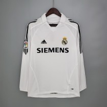 Real Madrid 2005/2006 Home Retro Long Sleeve Jersey