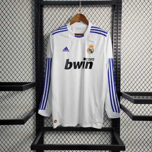 Real Madrid 2010/2011 Home Retro L/S Jersey