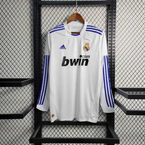 Real Madrid 2010/2011 Home Retro L/S Jersey