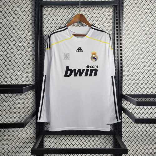 Real Madrid 2009/2010 Home Retro L/S Jersey