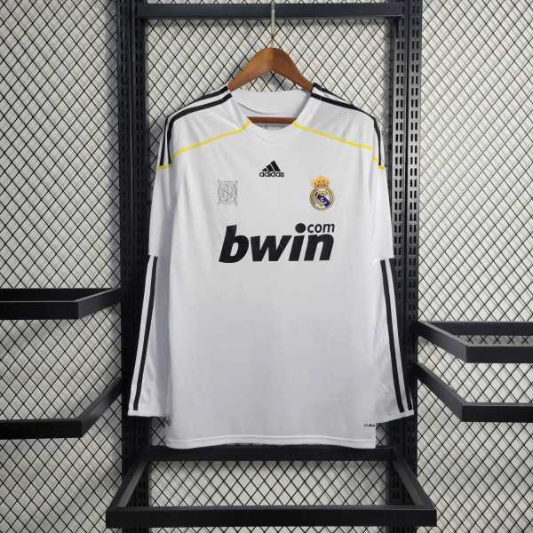 Real Madrid 2009/2010 Home Retro L/S Jersey