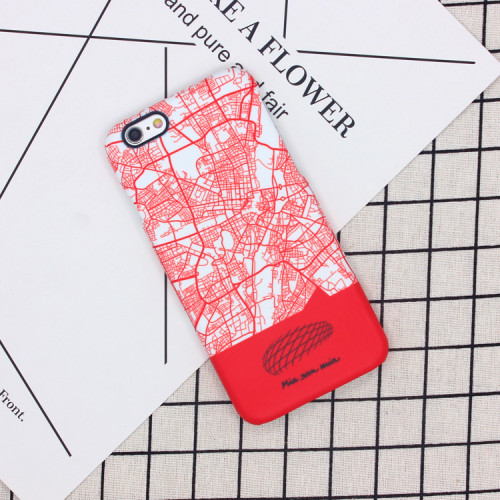 Solid Color Map of Munich Phone Case