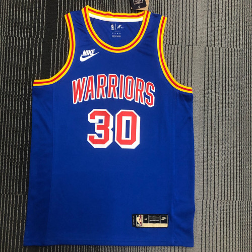 Stephen Curry Men's Blue 2021-22 75th Anniversary Jersey - Classic Edition