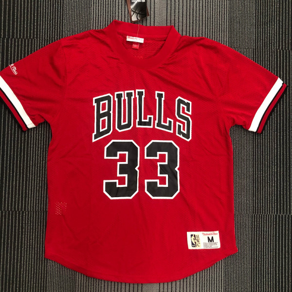 Scottie Pippen Men's Red Player Jersey - Throwback Edition
