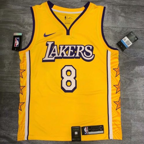 Kobe Bryant 8 Yellow City Edition Men's Player Jersey
