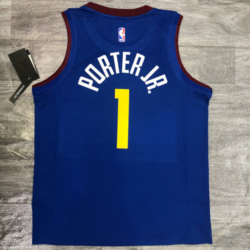 Michael Porter Jr Men's Blue Player Jersey- City Edition