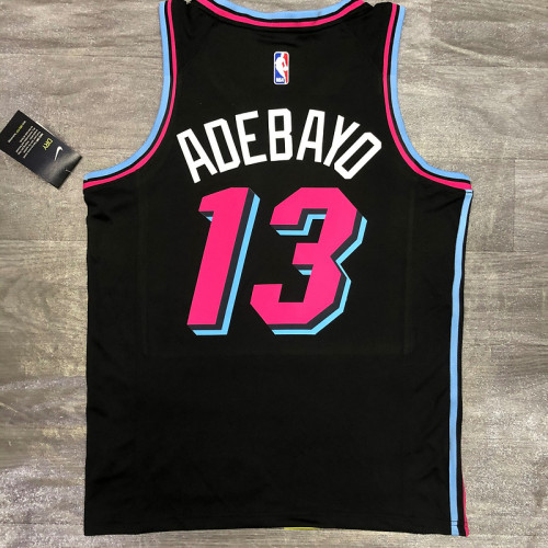 Men's Bam Adebayo 2020-21 Black Swingman Player Jersey – City Edition