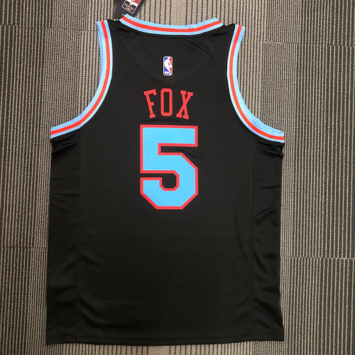 Men's De’Aaron Fox Black Team Jersey - City Edition
