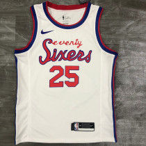 Men's Ben Simmons White Finished Swingman Player Jersey - Retro Classics Edition