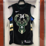 Men's Giannis Antetokounmpo 2020-21 Black Swingman Jersey - Icon Edition