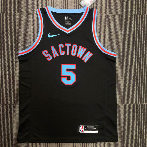 Men's De’Aaron Fox Black Team Jersey - City Edition