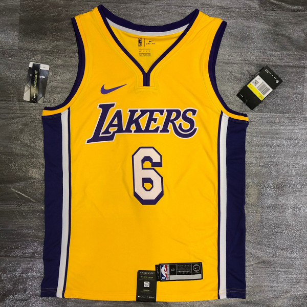 Men's LeBron James 2020-21 Yellow Player Jersey - Retro Classical Edition