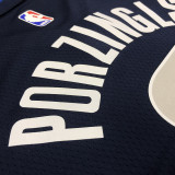 Men's Kristaps Porzingis Navy Swingman Player Jersey - Statement Edition