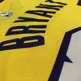 Kobe Bryant 24 Yellow City Edition Men's Player Jersey