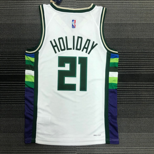 Men's Jrue Holiday White Team Jersey - 75th Anniversary City Edition