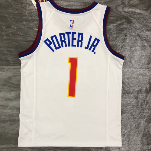 Men's Michael Porter Jr. White 2020-21 Swingman Player Jersey – Earned Edition