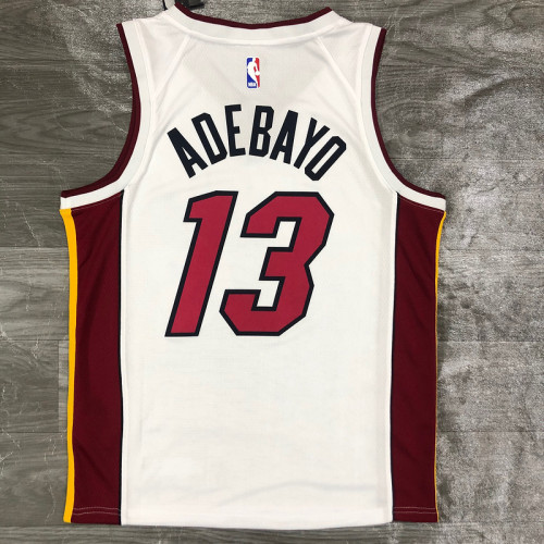 Men's Bam Adebayo White 2020-21 Swingman Player Jersey – Association Edition