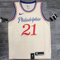 Joel Embiid Men's White Player Jersey- City Edition