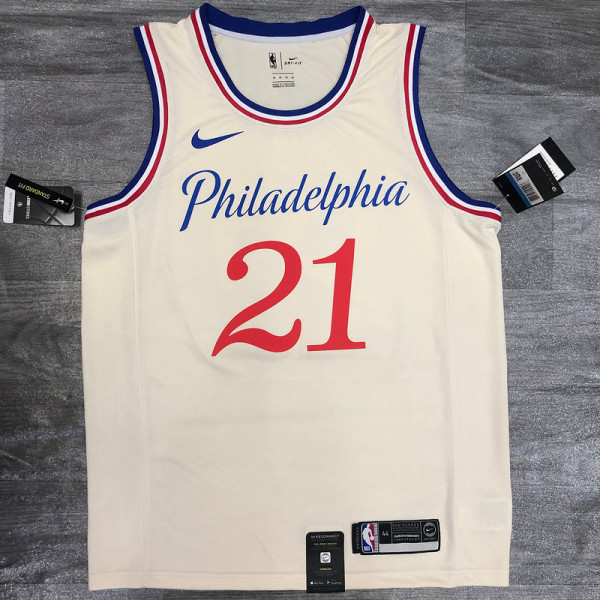 Joel Embiid Men's White Player Jersey- City Edition