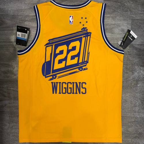 Andrew Wiggins Men's Yellow Player Jersey - The City Classic Edition