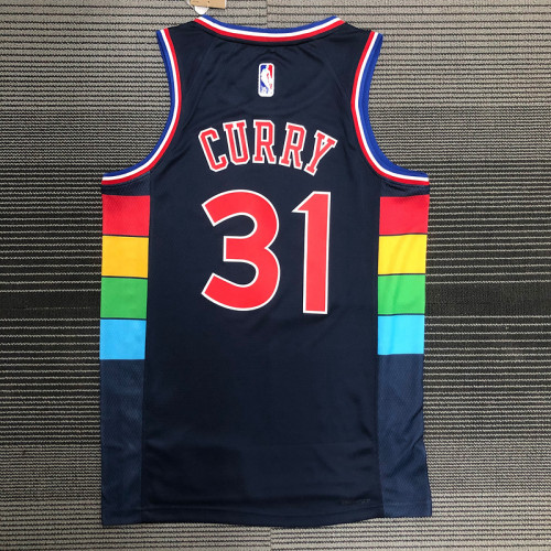 Men's Seth-Curry Black Team Jersey - 75th Anniversary City Edition