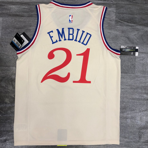 Joel Embiid Men's White Player Jersey- City Edition
