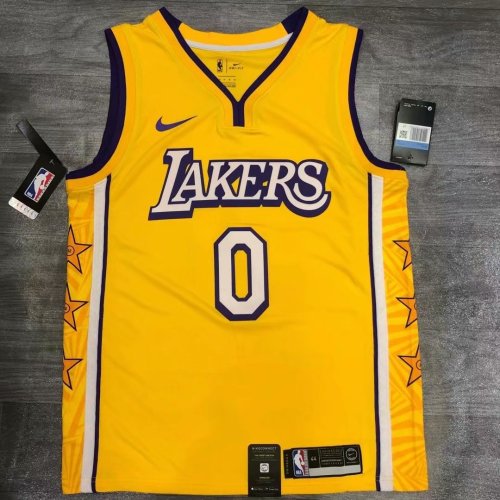 Kyle Kuzma Yellow City Edition Men's Player Jersey