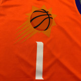 Men's Devin Booker Orange Finished Swingman Player Jersey - Statement Edition