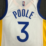 Men's Jordan Poole White Team Jersey - 75th Anniversary Edition