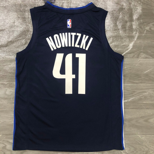 Men's Dirk Nowitzki Navy 2020-21 Swingman Player Jersey - Statement Edition