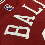 Men's Lonzo Ball Red Team Jersey - 75th Anniversary Edition