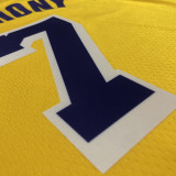 Men's Carmelo Anthony Yellow Team Jersey - 75th Anniversary Edition