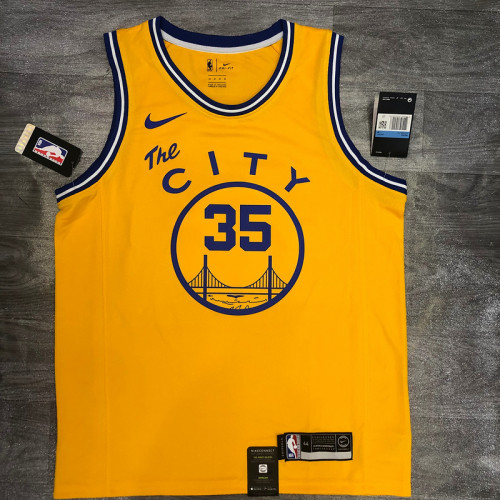Kevin Durant Men's Yellow Player Jersey - The City Classic Edition