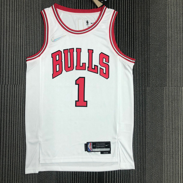 Men's Derrick Rose White Team Jersey - 75th Anniversary Edition