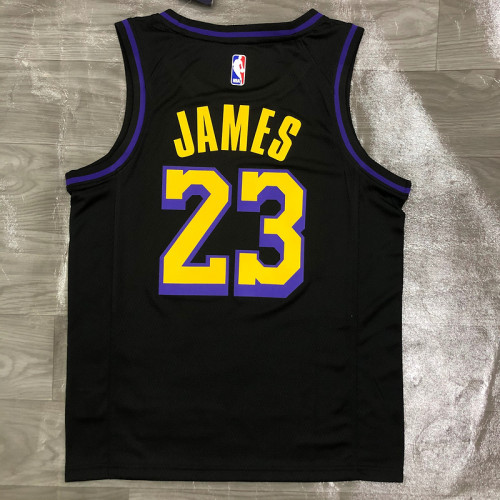 Men's LeBron James 2020-21 Black Swingman Player Jersey - Noche Latina