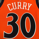 Men's Stephen Curry Orange Player Jersey - Retro Classical Edition