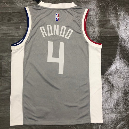 Men's Rajon Rondo Gray 2020-21 Swingman Player Jersey – Earned Edition