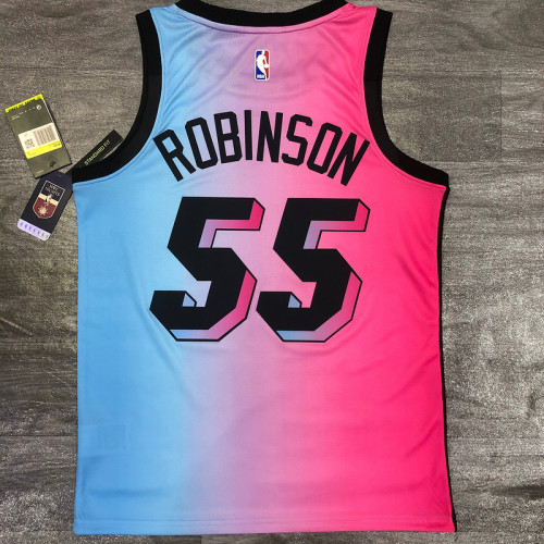 Men's Duncan Robinson 2020-21 Pink Swingman Player Jersey – City Edition