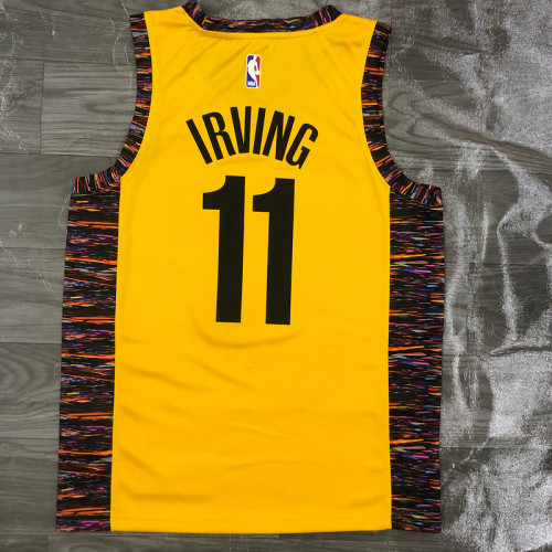 Men's Kyrie Irving Yellow Swingman Player Jersey - Spread Love