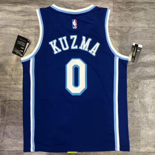 Kyle Kuzma Men's Blue Player Jersey - Retro Classic Joint Edition